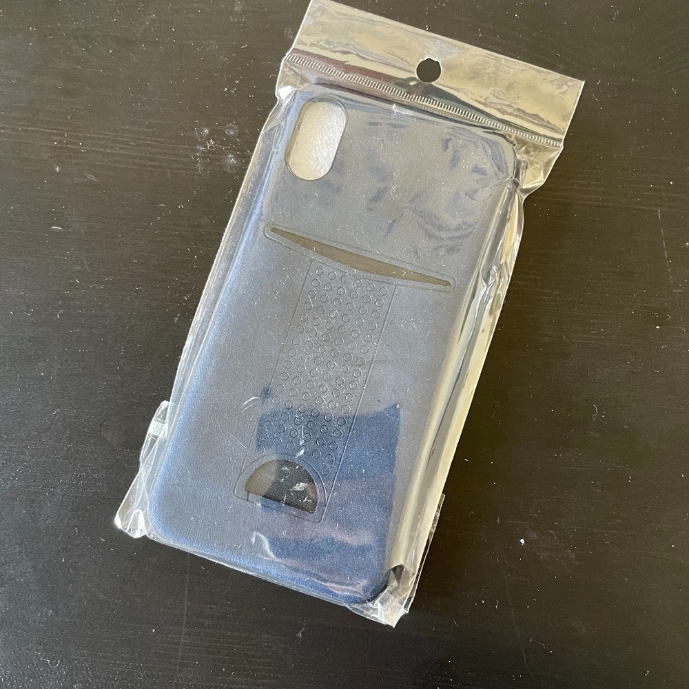 Unopened blue card case for iPhone X